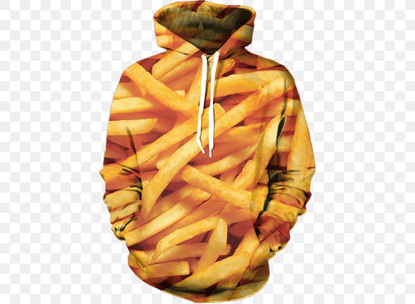 French Fries Hoodie Fried Chicken Fast Food Junk Food, PNG, 600x600px, French Fries, All Over Print, Bluza, Clothing, Cooking Download Free