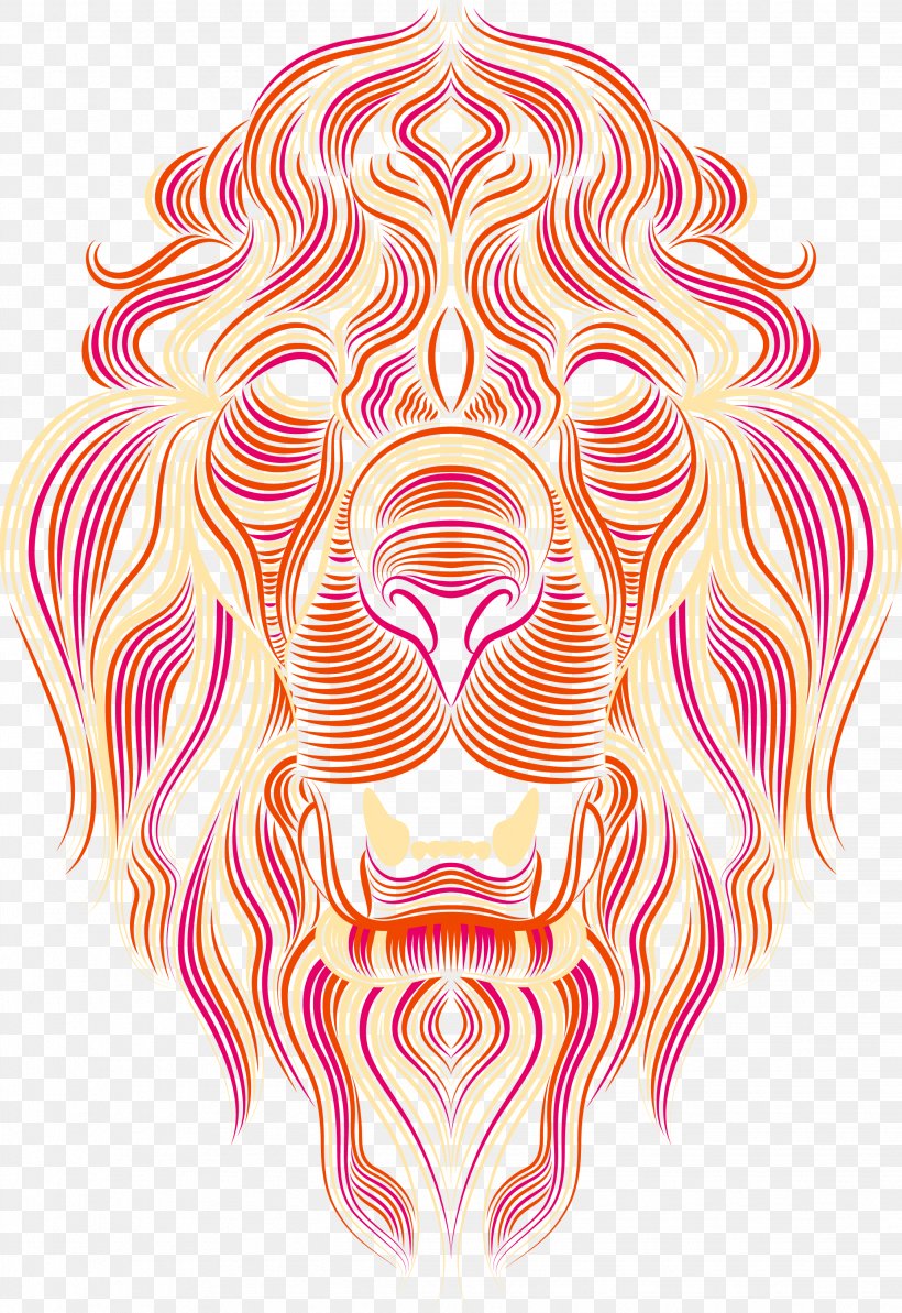 Lion Illustration, PNG, 2244x3267px, Watercolor, Cartoon, Flower, Frame, Heart Download Free