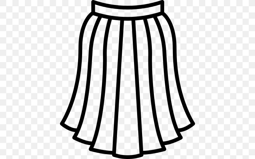 Skirt White, PNG, 512x512px, Skirt, Black, Blackandwhite, Clothing, Dress Download Free