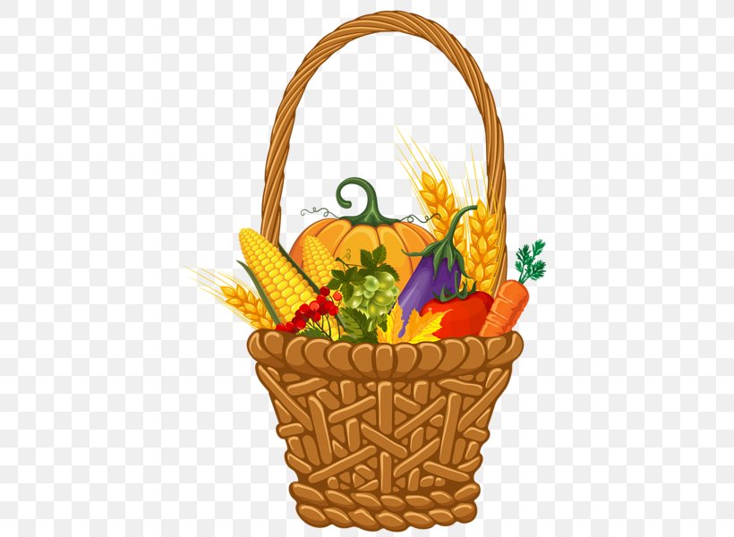 Basket Harvest Autumn Clip Art, PNG, 424x600px, Basket, Autumn, Commodity, Cornucopia, Easter Basket Download Free