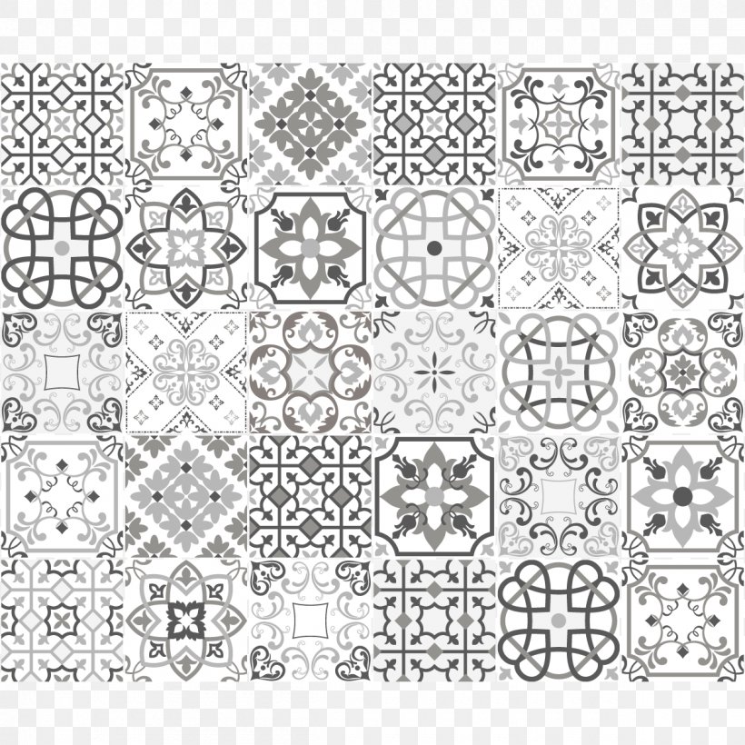 Sticker Tile Paper Cement Carrelage, PNG, 1200x1200px, Sticker, Area, Bathroom, Black, Black And White Download Free