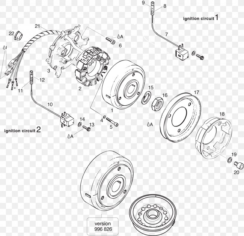 Rotax 503 Magneto BRP-Rotax GmbH & Co. KG Wiring Diagram Rotax 582, PNG, 2023x1952px, Rotax 503, Aircraft Engine, Alternator, Area, Artwork Download Free
