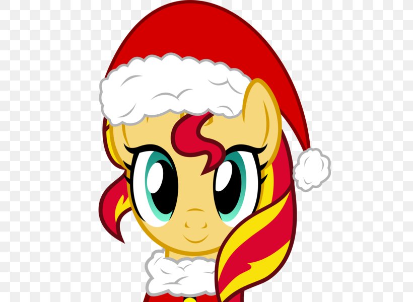 Sunset Shimmer Santa Claus Christmas Day Rainbow Dash Santa Suit, PNG, 495x600px, Sunset Shimmer, Art, Artist, Cheek, Christmas Day Download Free