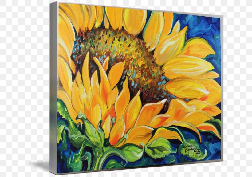 Common Sunflower Watercolor Painting Acrylic Paint Art, PNG, 650x575px, Common Sunflower, Acrylic Paint, Art, Artwork, Com Download Free