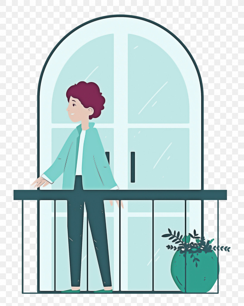 Balcony Home Rest, PNG, 1989x2500px, Balcony, Behavior, Cartoon, Conversation, Home Download Free