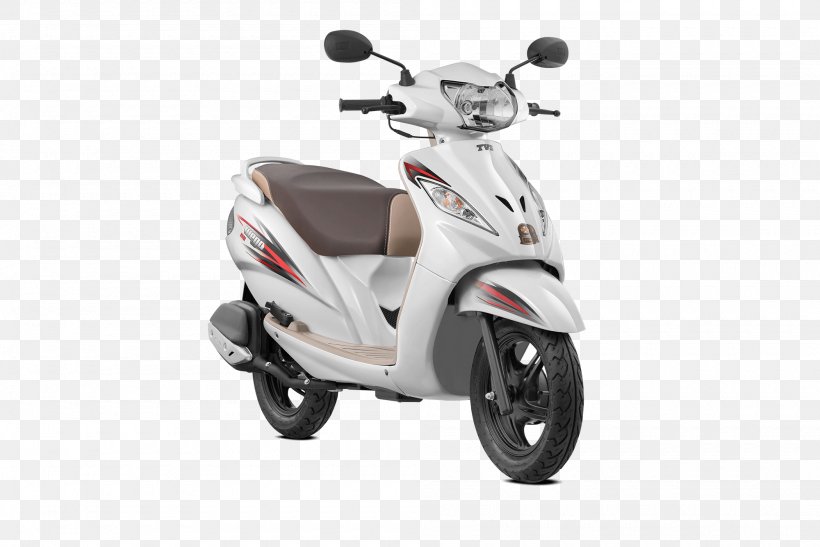 Motorized Scooter TVS Wego White Black, PNG, 2000x1335px, Scooter, Black, Blue, Car, Color Download Free