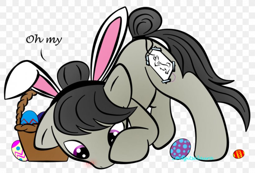 Pony Horse Rainbow Dash Easter Bunny, PNG, 900x611px, Watercolor, Cartoon, Flower, Frame, Heart Download Free