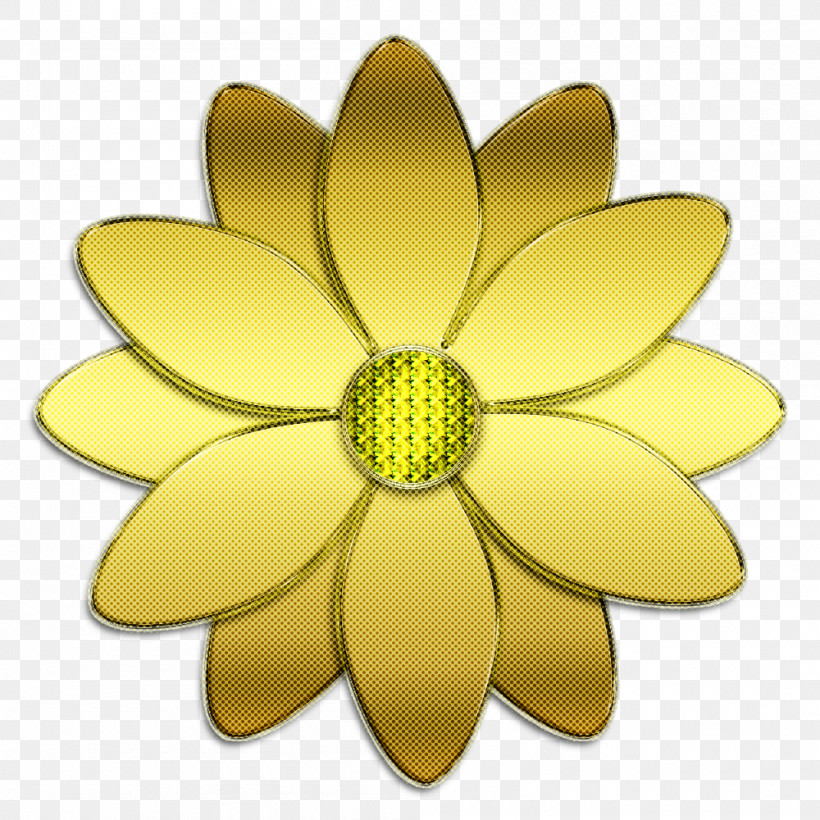 Sunflower, PNG, 1000x1000px, Yellow, Daisy Family, Flower, Metal, Petal Download Free