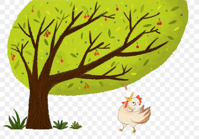 Cartoon Trees, PNG, 2974x2088px, Fauna, Animal, Art, Branch, Cartoon Download Free