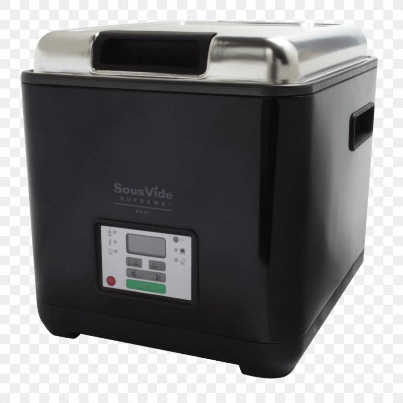 Sous Vide Supreme Demi Water Oven Black Svd00101 Sous-vide SousVide Supreme Demi SVS-09L Water Oven SousVide Supreme SVS-09L Demi Water Oven, PNG, 1000x1000px, Sousvide, Bainmarie, Convenience Food, Cooking, Doneness Download Free