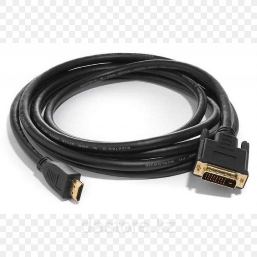 Digital Video Digital Visual Interface HDMI Electrical Cable Audio And Video Interfaces And Connectors, PNG, 1000x1000px, Digital Video, Adapter, Cable, Coaxial Cable, Computer Download Free