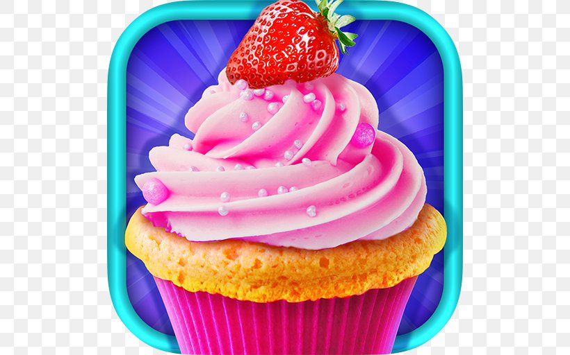 Strawberry Short Cake Maker! Cupcake Muffin Shortcake Sponge Cake, PNG, 512x512px, Cupcake, Baking, Buttercream, Cake, Cream Download Free