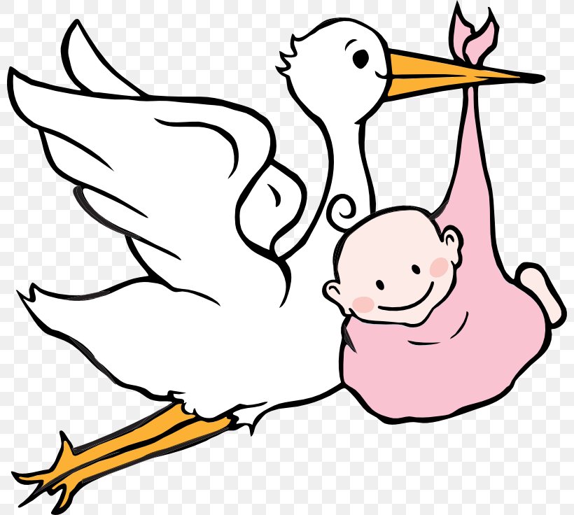 White Stork Infant Clip Art, PNG, 800x736px, White Stork, Art, Artwork, Baby Announcement, Baby Shower Download Free