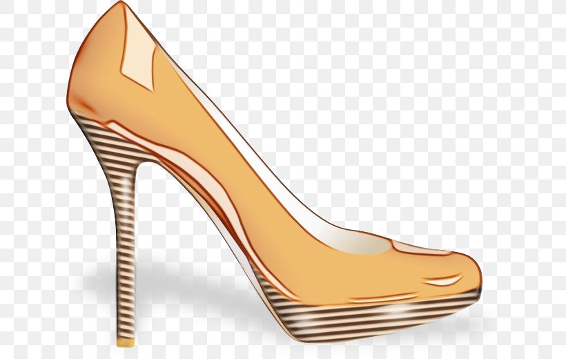 High Heels Footwear Basic Pump Yellow Shoe, PNG, 640x520px, Watercolor, Basic Pump, Beige, Bridal Shoe, Court Shoe Download Free