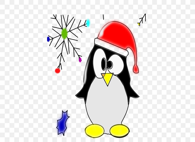 Penguin Clip Art Christmas Day Image Santa Claus, PNG, 424x600px, Penguin, Bird, Cartoon, Christmas And Holiday Season, Christmas Day Download Free
