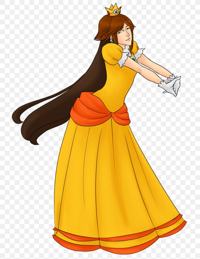 Princess Daisy Princess Peach DeviantArt Drawing Character, PNG, 751x1064px, Princess Daisy, Art, Cartoon, Character, Clothing Download Free