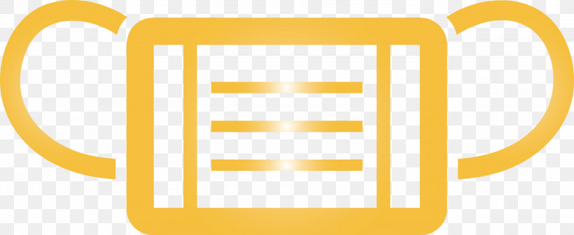 Yellow Line Rectangle Square, PNG, 3000x1234px, Surgical Mask, Face Mask, Line, Medical Mask, Paint Download Free