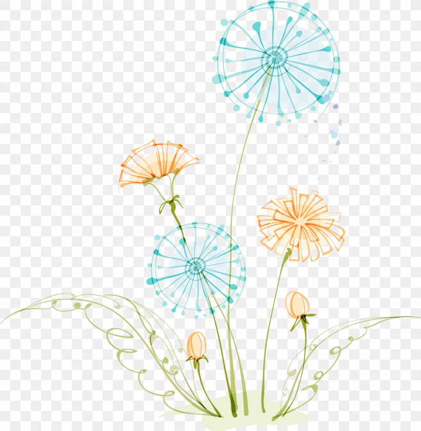 Image Illustration Design Drawing Cartoon, PNG, 1820x1864px, Drawing, Cartoon, Cut Flowers, Dandelion, Flora Download Free