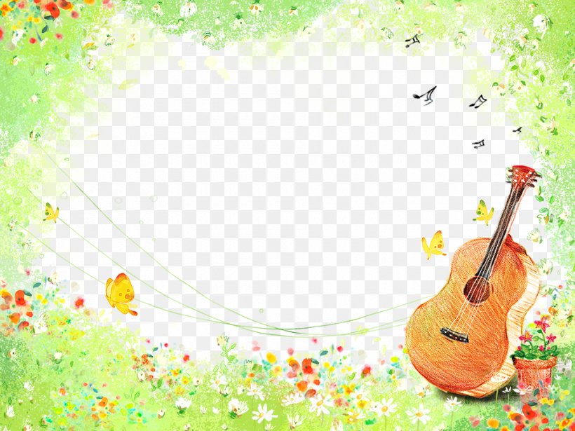 Musical Instrument Watercolor Painting Guitar Illustration, PNG, 960x720px, Watercolor, Cartoon, Flower, Frame, Heart Download Free