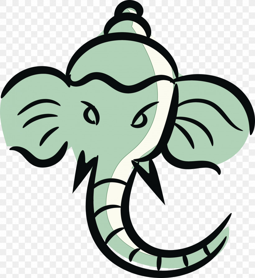 Indian Elephant, PNG, 2754x3000px, Ganesh Chaturthi, African Elephants, Cartoon, Character, Chavathi Download Free