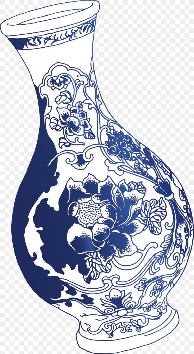 Vase Blue And White Pottery Black And White Bottle, PNG, 918x1673px, Vase, Black And White, Blue, Blue And White Porcelain, Blue And White Pottery Download Free
