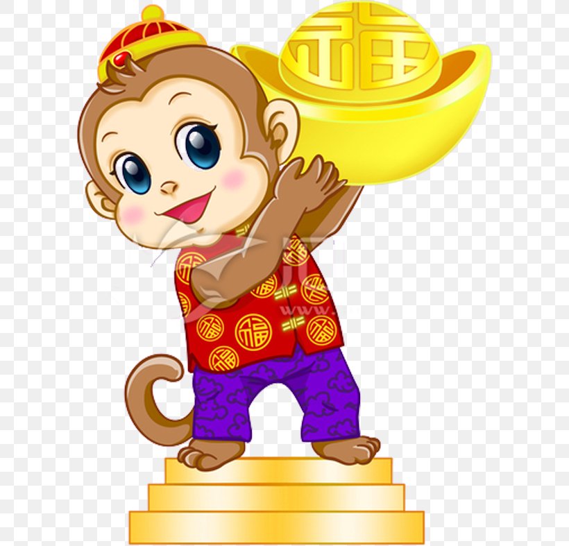 Cartoon Monkey Clip Art, PNG, 600x787px, Cartoon, Animation, Art, Chinese New Year, Chinese Zodiac Download Free