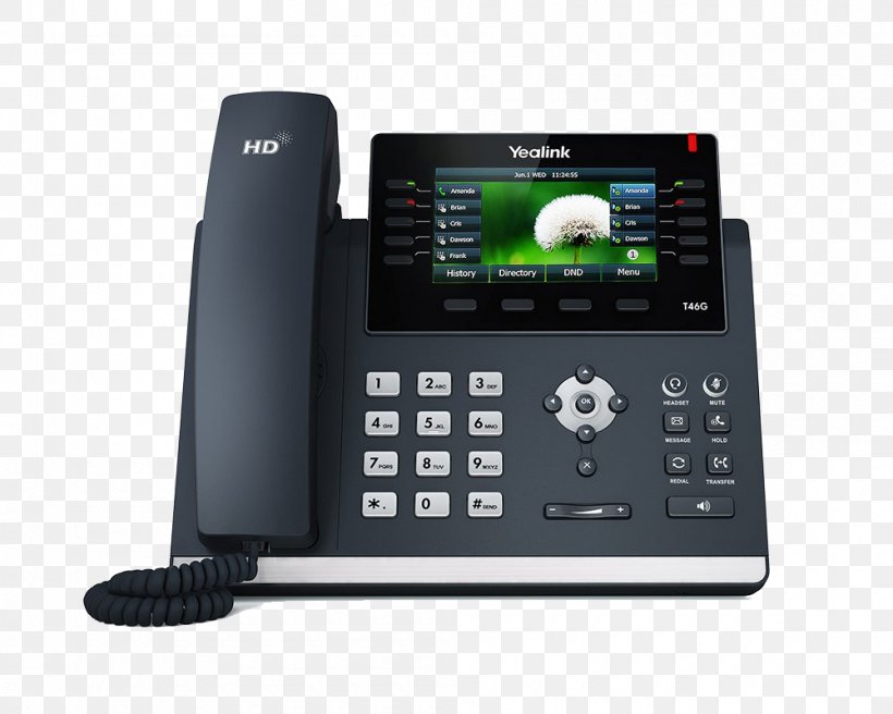Yealink SIP-T23G VoIP Phone Session Initiation Protocol Telephone Voice Over IP, PNG, 1000x800px, Yealink Sipt23g, Answering Machine, Codec, Communication, Communication Device Download Free