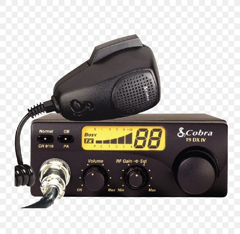 Citizens Band Radio Cobra 19 DX IV DXing Radio Frequency, PNG, 800x800px, Citizens Band Radio, Aerials, Cobra 19 Dx Iv, Communication Channel, Communication Device Download Free