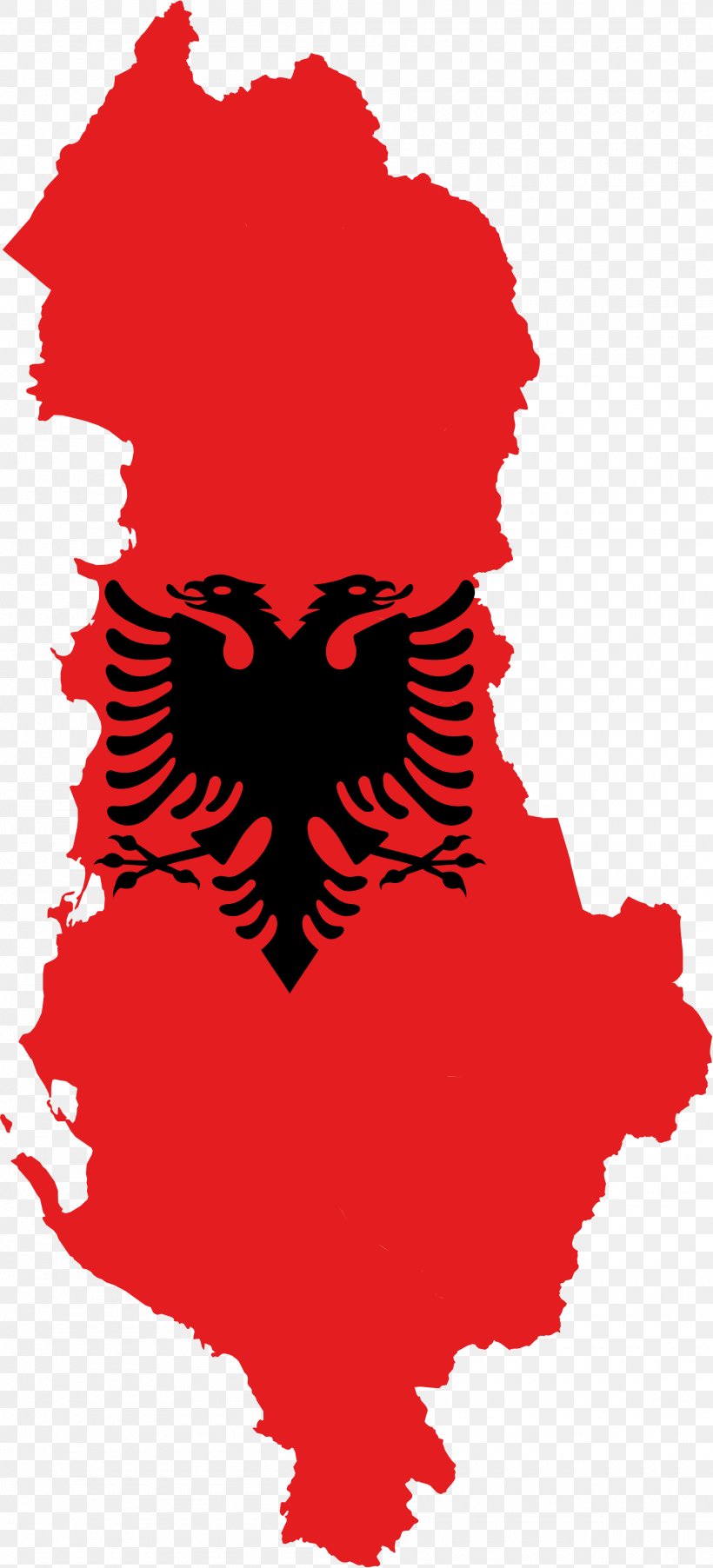 Flag Of Albania Map Albanian Riviera, PNG, 2000x4402px, Watercolor, Cartoon, Flower, Frame, Heart Download Free