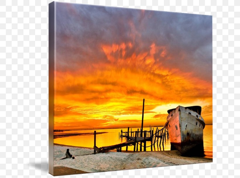 Painting Eszra Gallery Wrap Canvas Giclée, PNG, 650x609px, Painting, Art, Boat, Canvas, Dawn Download Free