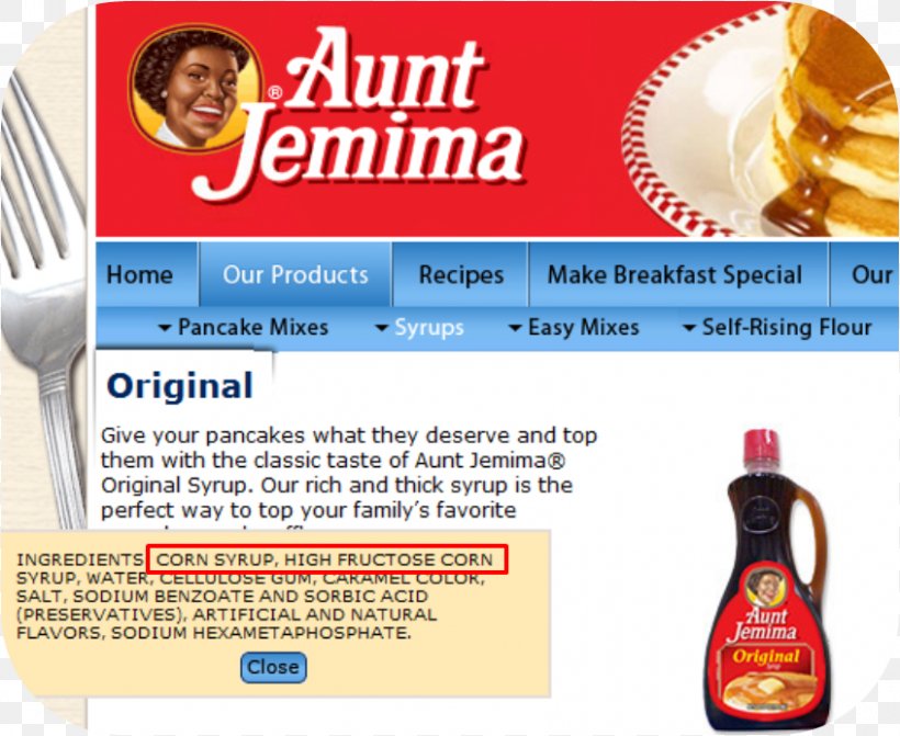 Pancake High-fructose Corn Syrup Aunt Jemima, PNG, 846x693px, Pancake, Aunt Jemima, Brand, Corn Starch, Corn Syrup Download Free