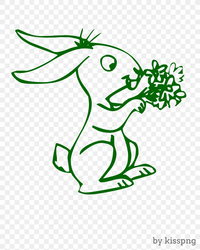 Rabbit, Flower., PNG, 1200x1500px, Rabbit, Amphibian, Animal, Area, Art Download Free