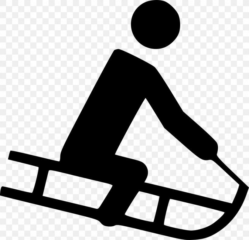 Toboggan United Kingdom Clip Art Sledding Skiing, PNG, 980x946px, Toboggan, Area, Artwork, Black, Black And White Download Free