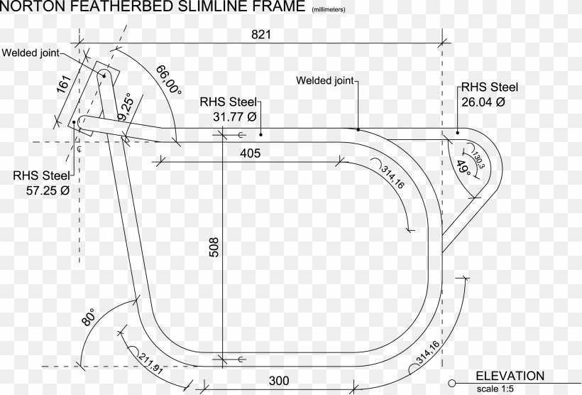 Featherbed Frame Motorcycle Frame Drawing Bicycle Frames, PNG, 3111x2113px, Featherbed Frame, Area, Artwork, Auto Part, Bicycle Frames Download Free