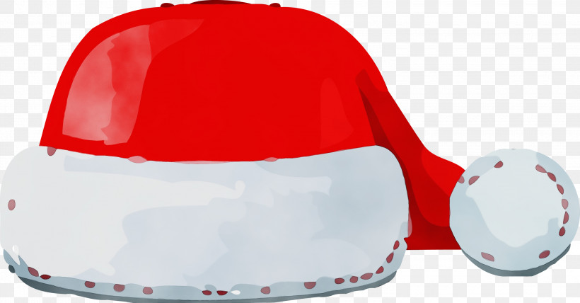 Red White Cap, PNG, 3000x1566px, Santa Hat, Cap, Christmas, New Year, Paint Download Free