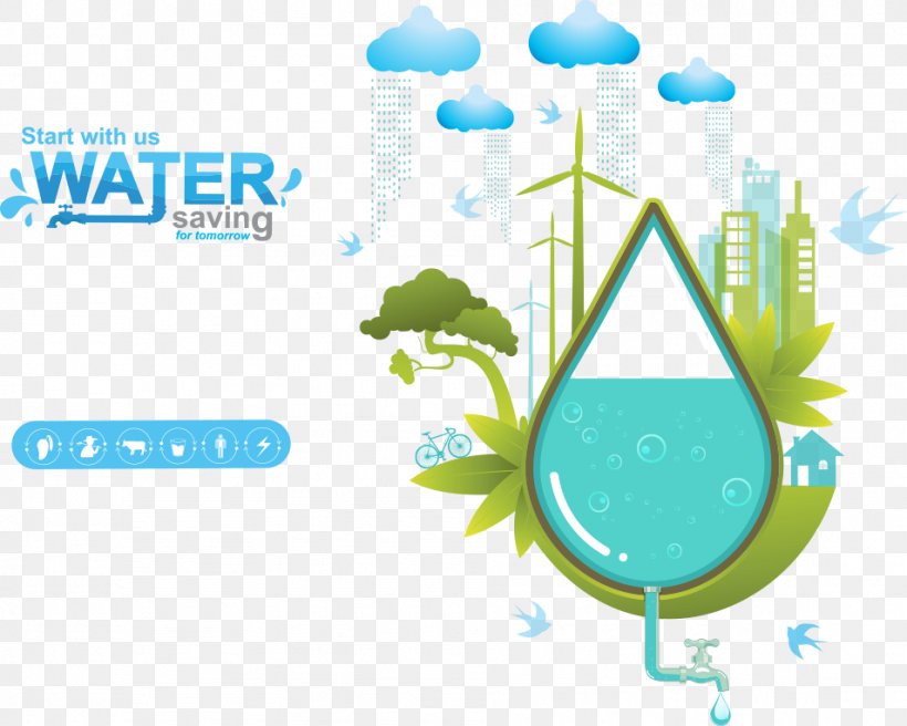 Water Efficiency Drawing Ecology, PNG, 954x764px, Water Efficiency, Aqua, Area, Blue, Brand Download Free