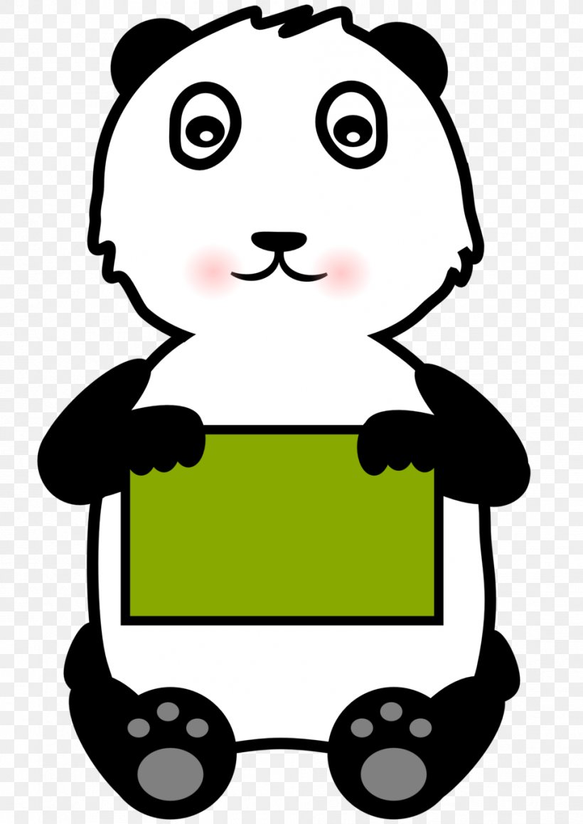Giant Panda Red Panda Clip Art, PNG, 958x1355px, Giant Panda, Artwork, Black, Black And White, Cuteness Download Free