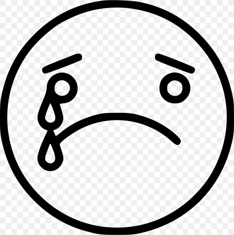 Smiley Emoticon Clip Art, PNG, 980x982px, Smiley, Area, Black And White, Crying, Emoticon Download Free