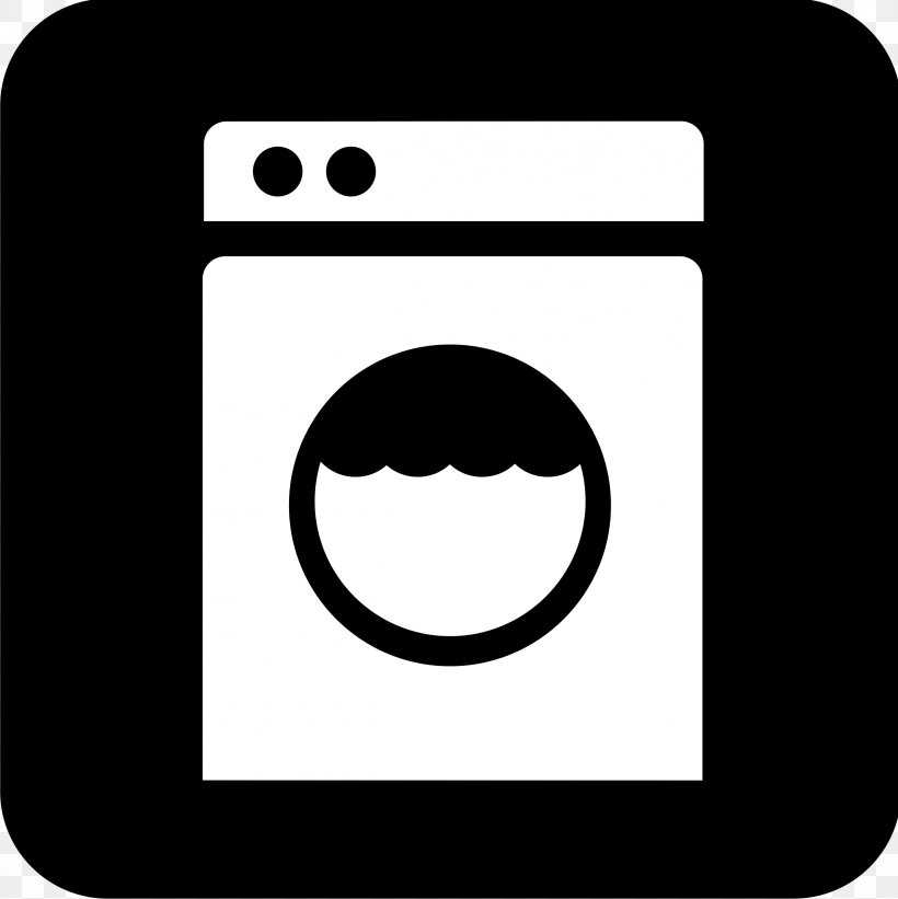 Washing Machines Laundry Symbol Clothes Dryer, PNG, 2392x2397px, Washing Machines, Black, Black And White, Cleaning, Clothes Dryer Download Free