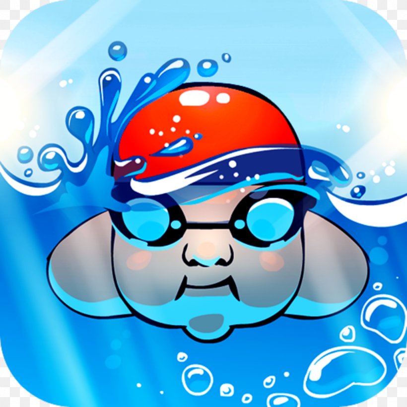 Goggles Marine Mammal Diving & Snorkeling Masks Clip Art, PNG, 1024x1024px, Goggles, Art, Blue, Cartoon, Character Download Free