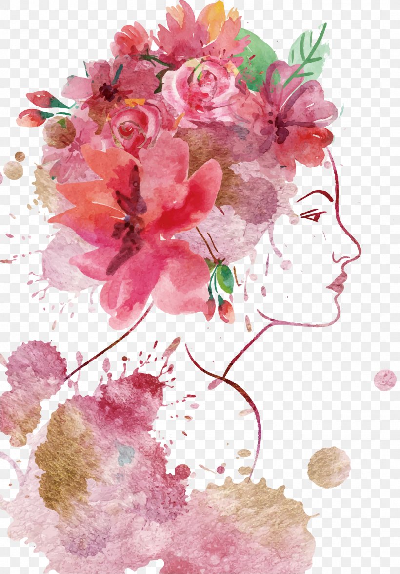 Woman Watercolor Painting International Womens Day, PNG, 1493x2140px, Woman, Art, Azalea, Blossom, Branch Download Free