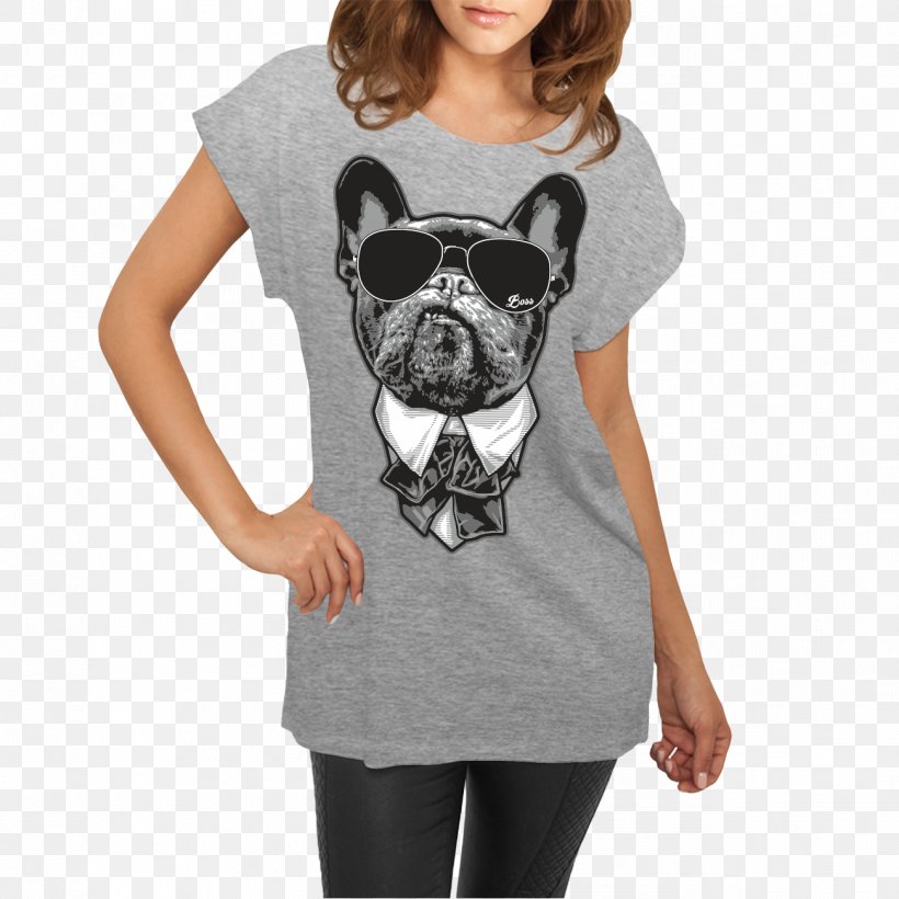 French Bulldog T-shirt Olde English Bulldogge Sleeve, PNG, 1301x1301px, French Bulldog, Black, Bulldog, Carnivoran, Clothing Download Free