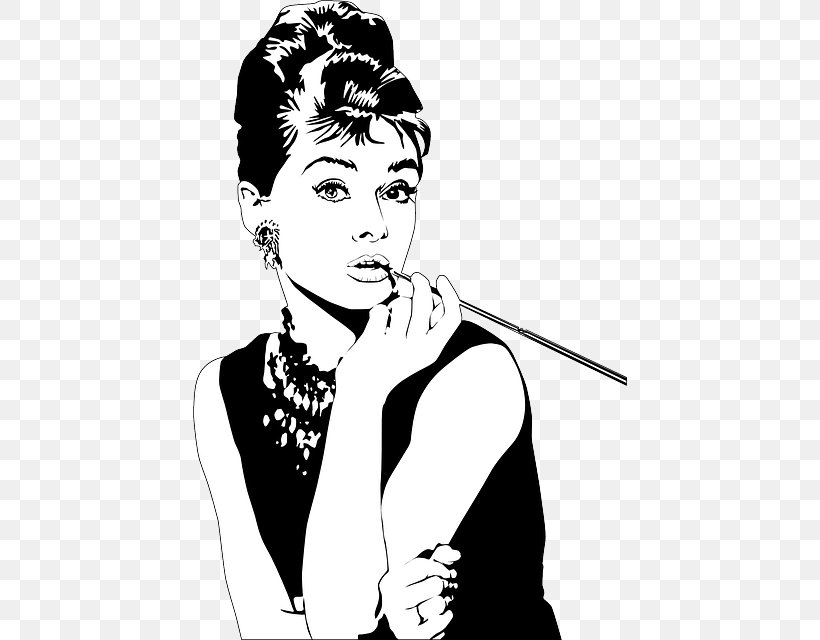 Audrey Hepburn Breakfast At Tiffany's Holly Golightly Clip Art, PNG, 434x640px, Watercolor, Cartoon, Flower, Frame, Heart Download Free