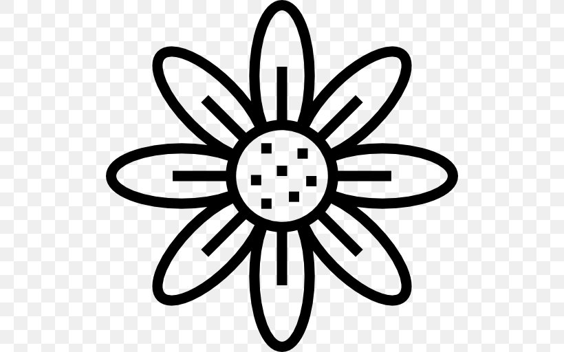 Flower Clip Art, PNG, 512x512px, Flower, Black, Black And White, Drawing, Fotolia Download Free