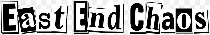 Logo East End Chaos Printed Matter Font, PNG, 5000x846px, Logo, Article De Presse, Black And White, Brand, Digitaalijulkaisu Download Free