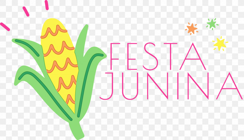 Logo Font Leaf Line Area, PNG, 3000x1730px, Festa Junina, Area, Biology, Brazilian Festa Junina, Festas De Sao Joao Download Free