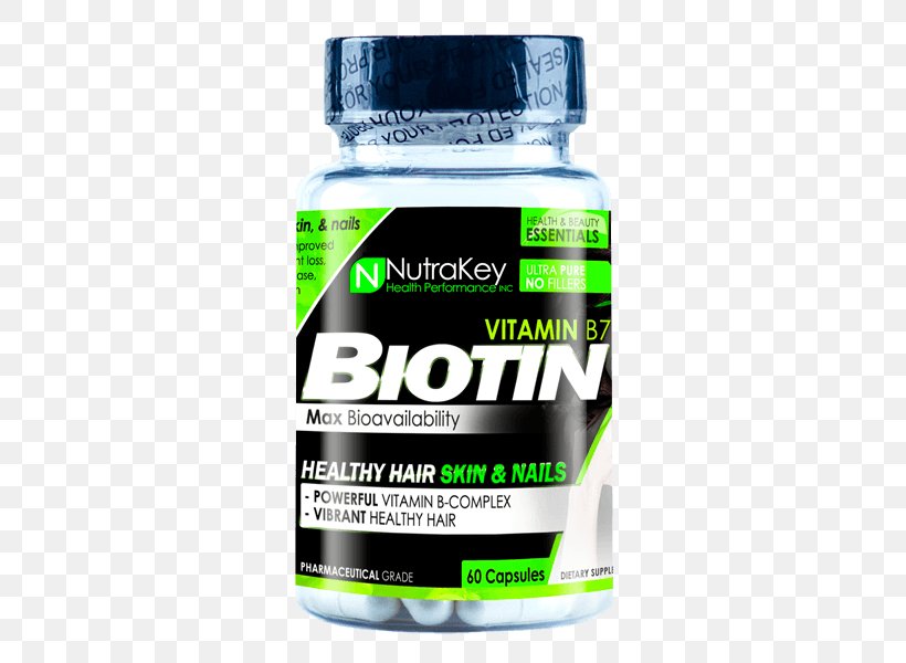 Biotin Dietary Supplement Vitamin Nutrient Capsule, PNG, 510x600px, Biotin, Acetylcarnitine, Bioavailability, Capsule, Coenzyme Q10 Download Free