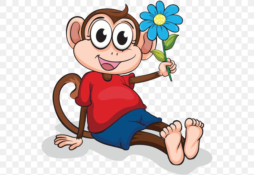 Illustration Monkey Vector Graphics Stock Photography Royalty-free, PNG, 555x564px, Monkey, Animated Cartoon, Art, Cartoon, Child Download Free