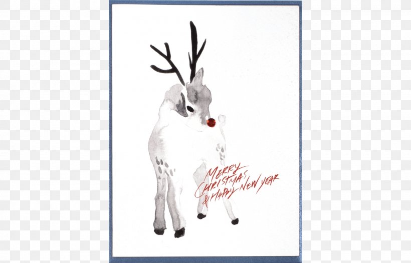 Paper Reindeer Watercolor Painting Vertebrate, PNG, 1600x1026px, Paper, Animal, Antler, Calligraphy, Character Download Free