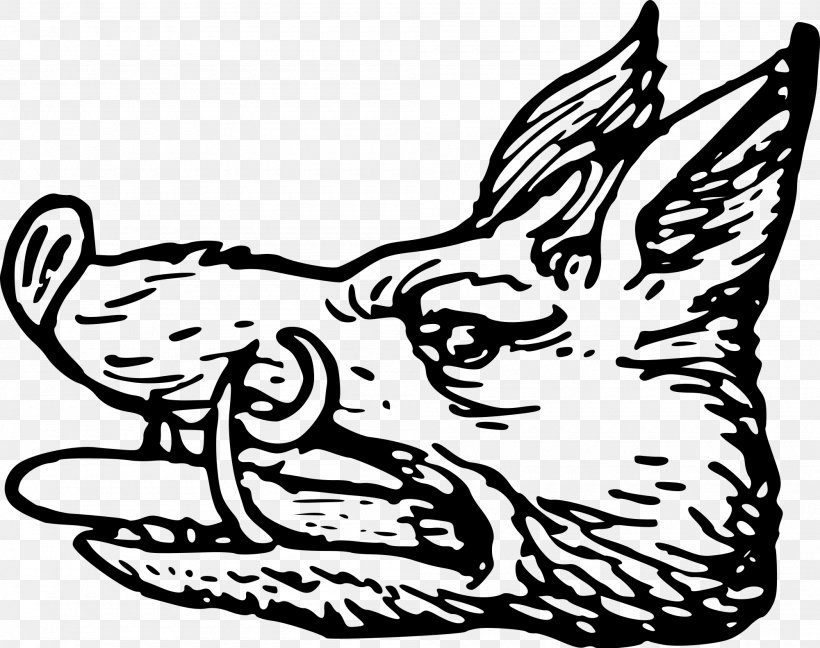 Wild Boar Scottish Heraldry Wikimedia Commons, PNG, 2000x1582px, Wild Boar, Art, Artwork, Beak, Bird Download Free